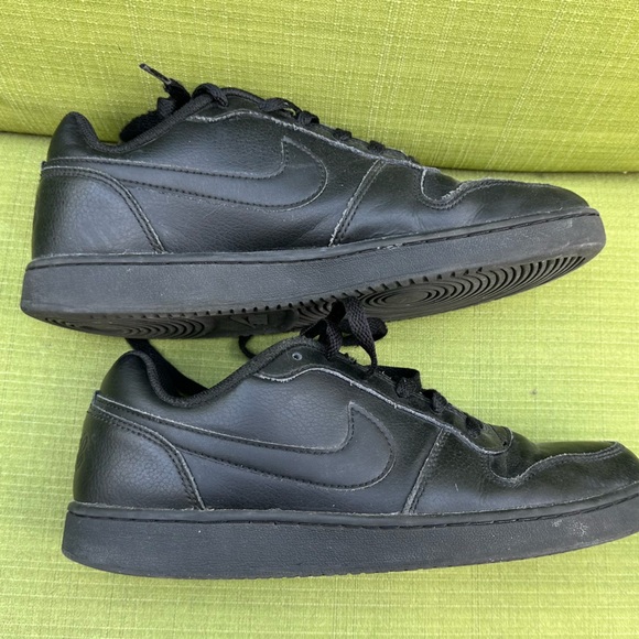 Nike Men’s Ebernon Low “triple black” sneakers athletic shoes - Picture 3 of 5